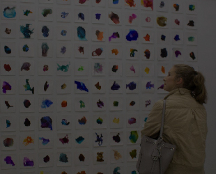 Woman Looking at Exhibit