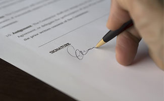 Pen Signing Document
